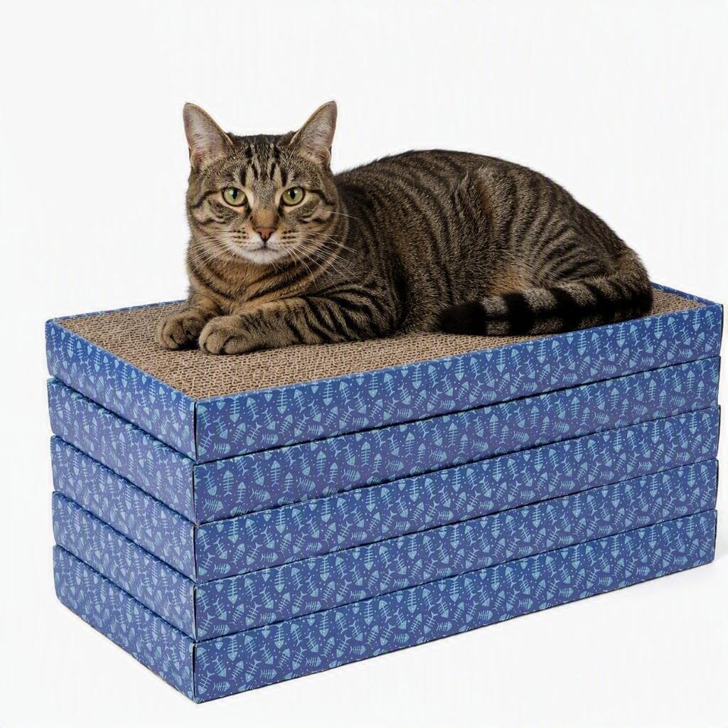 Kitty City XL Wide Corrugate Cat Scratchers 3 Pieces, Cat Scratching, Cat Scratch Pad, Door Clips, Furniture Protectors from Cat Scratching