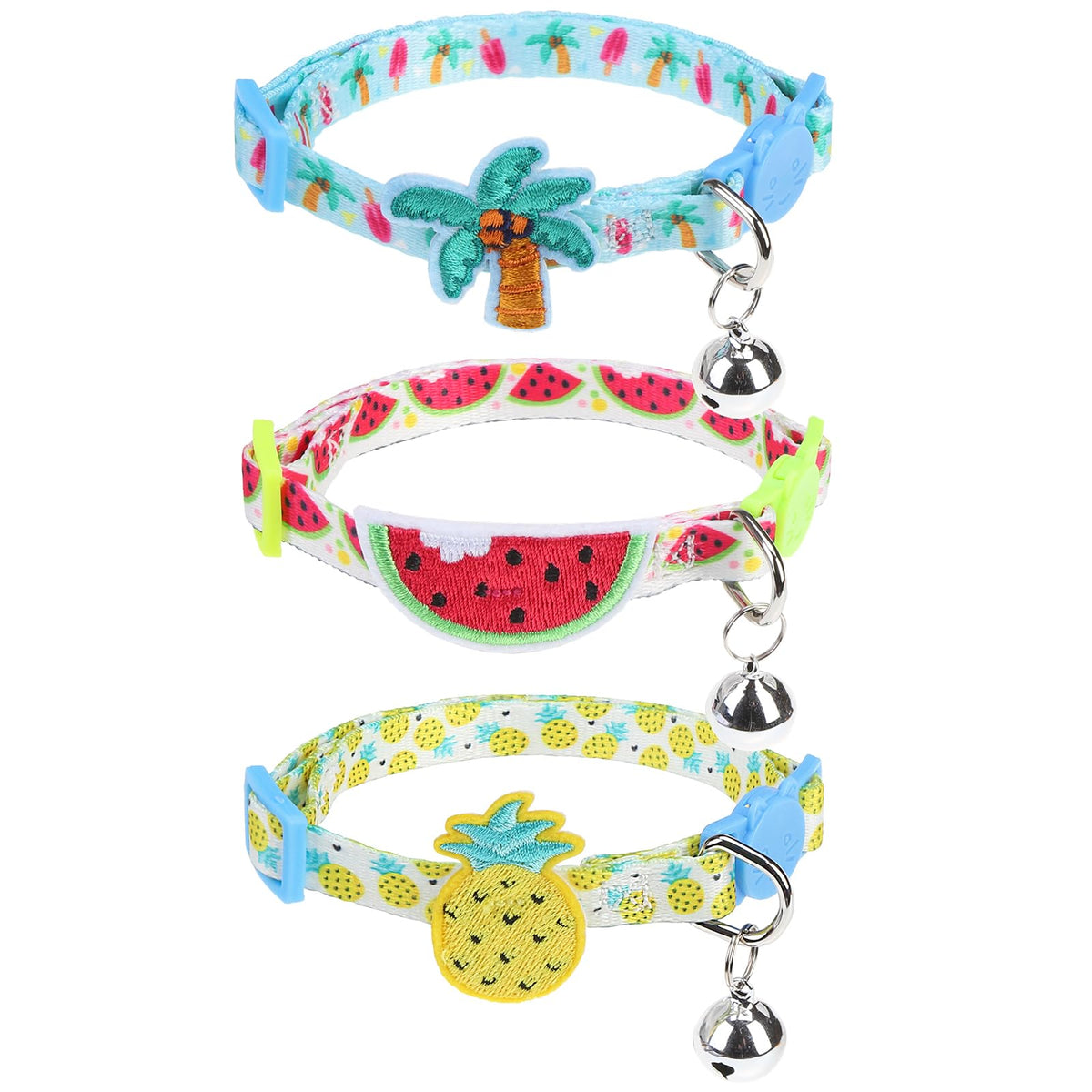 PUPTECK Cat Collar Breakaway with Bells, Kitten Outfit