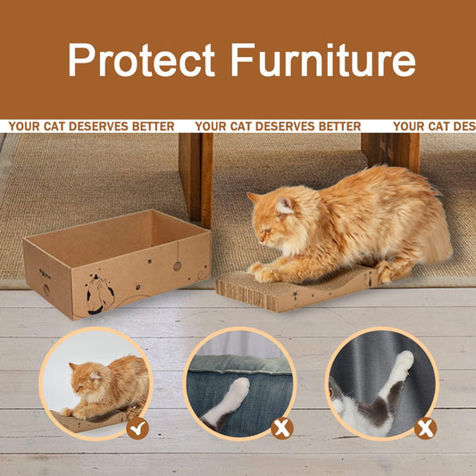 Cat Scratcher Cardboard Scratch Pad for Indoor Cats and Kitty 5pcs