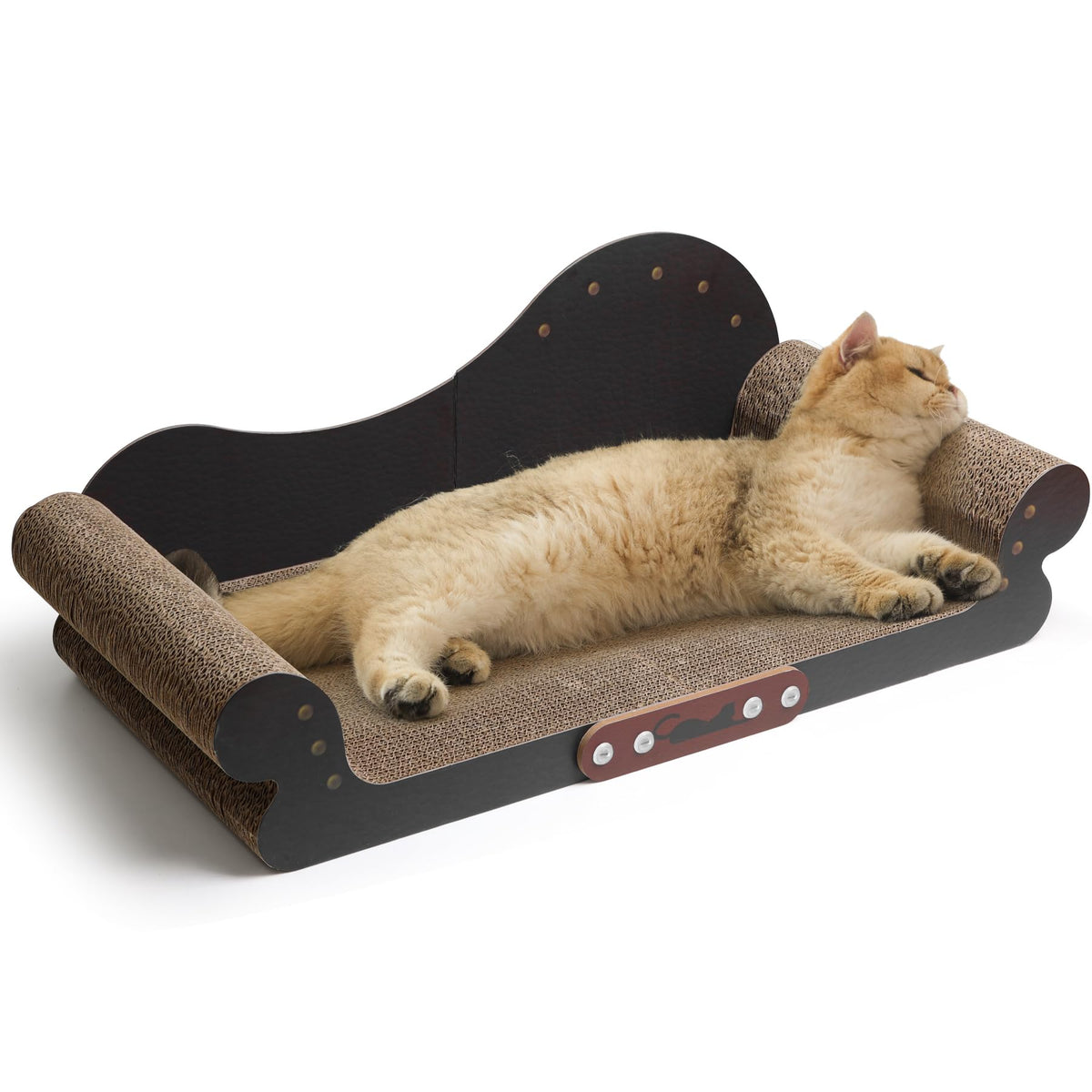 ComSaf Large Cat Scratcher Bed 26.7 in, Cardboard Cat Couch Scratch Pad