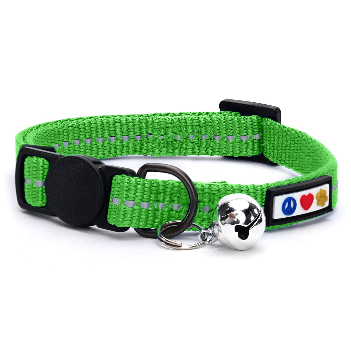 Pawtitas Reflective Red Cat Collar with Safety Buckle and Removable Bell for Kitten and Cats