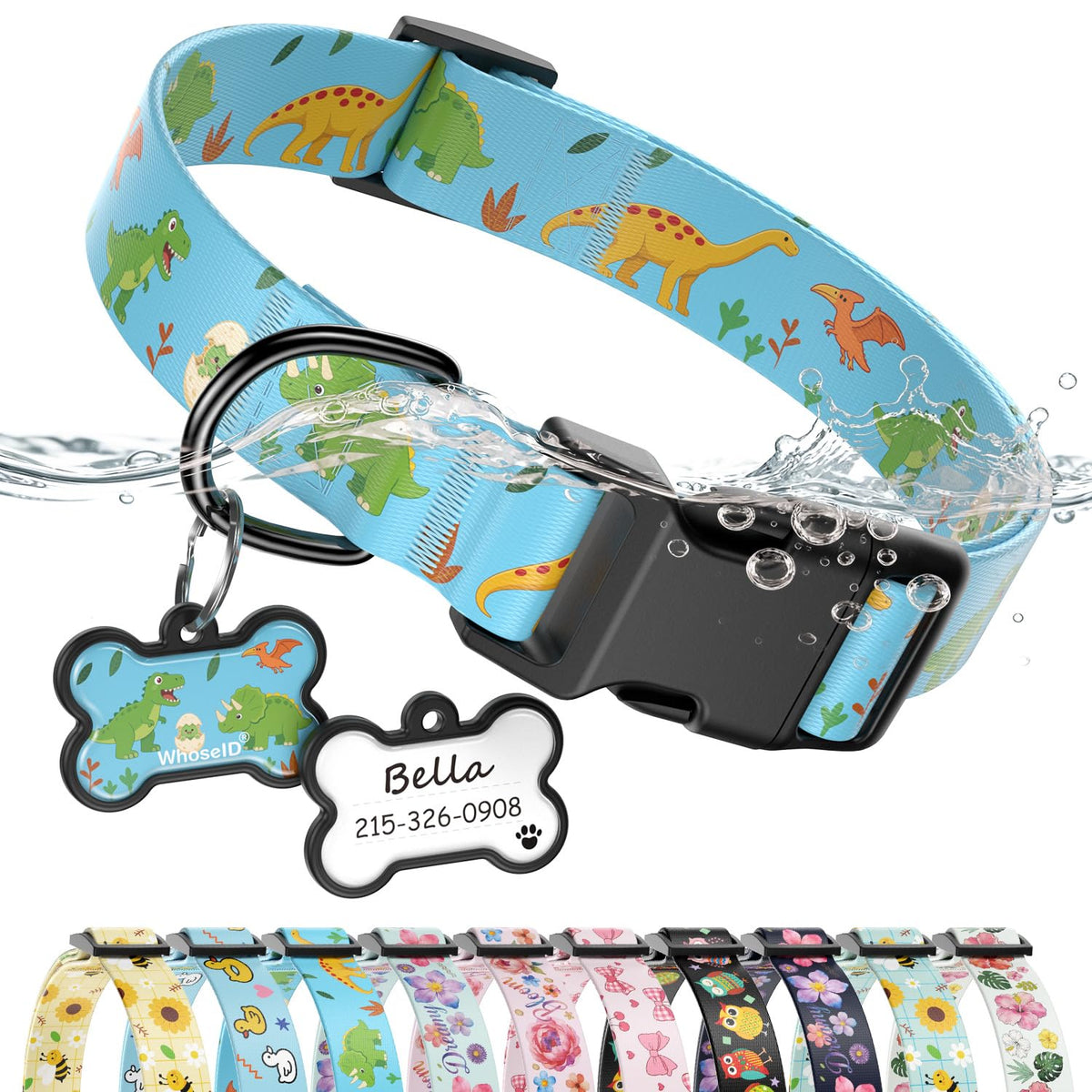 Personalized Dog Collar and Dog Tag Set,Comfortable for Small Medium Dogs