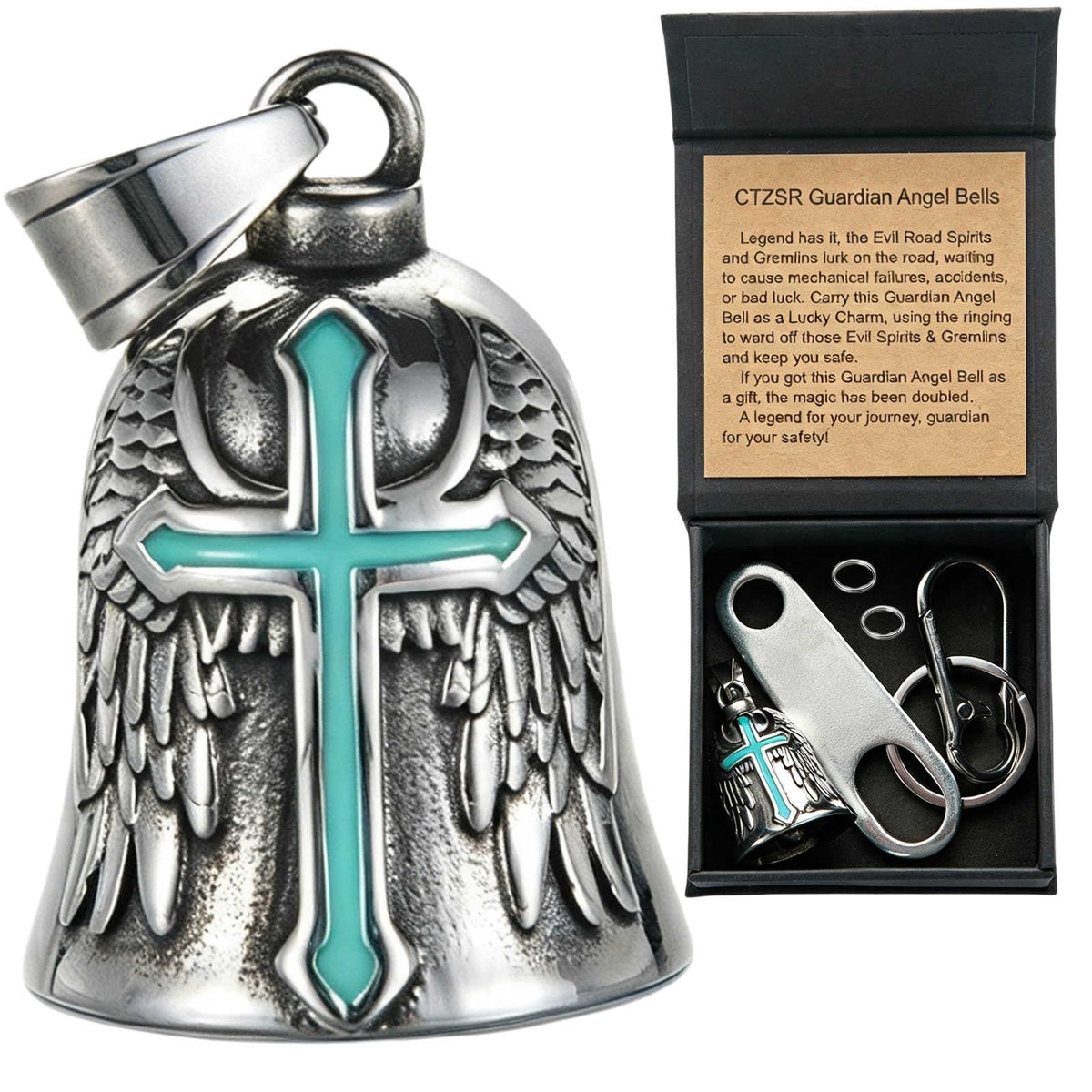 Motorcycle Bell Guardian Angel Gremlin Lucky Charm Gift For Riders