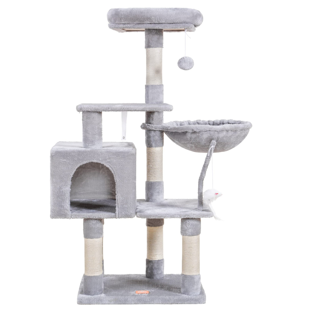 Heybly Cat Tree with Toy, 43.3 inch Cat Tower for Indoor Cats HCT004SW