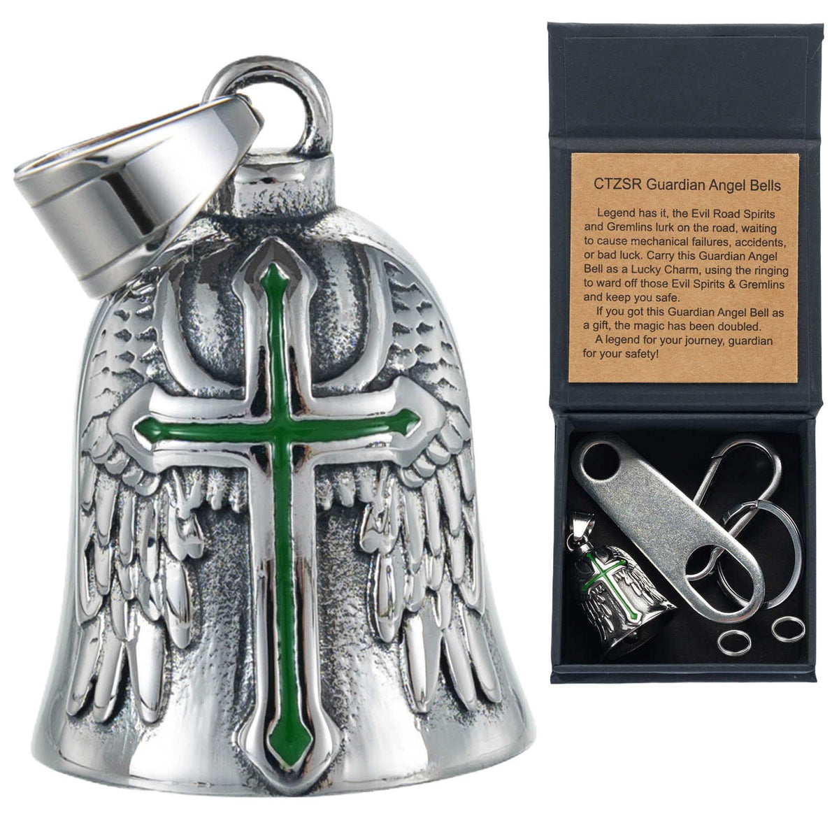 Motorcycle Bell Guardian Angel Gremlin Lucky Charm Gift For Riders