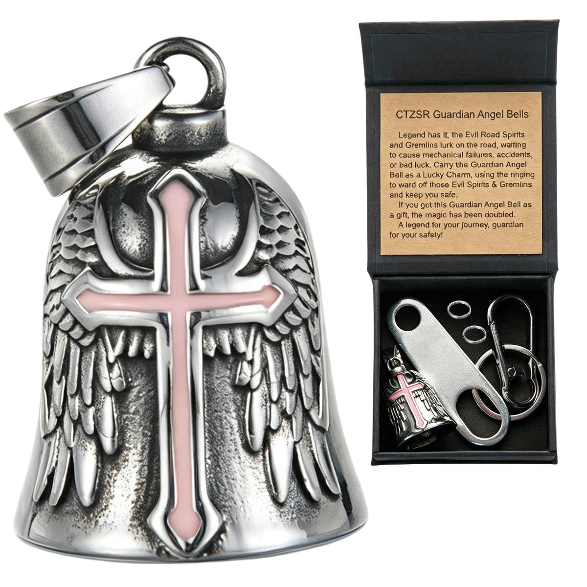 Motorcycle Bell Guardian Angel Gremlin Lucky Charm Gift For Riders