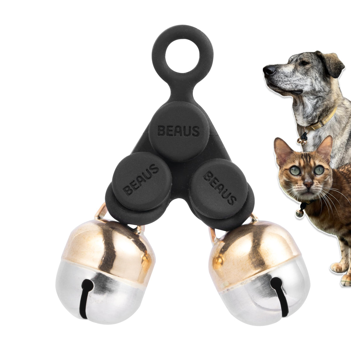 Beau's Bells V2 | Cat & Dog Collar Bells with New Quick Loop Easy Release Clip | Handmade Copper | Track Your Pet | Protect Wildlife
