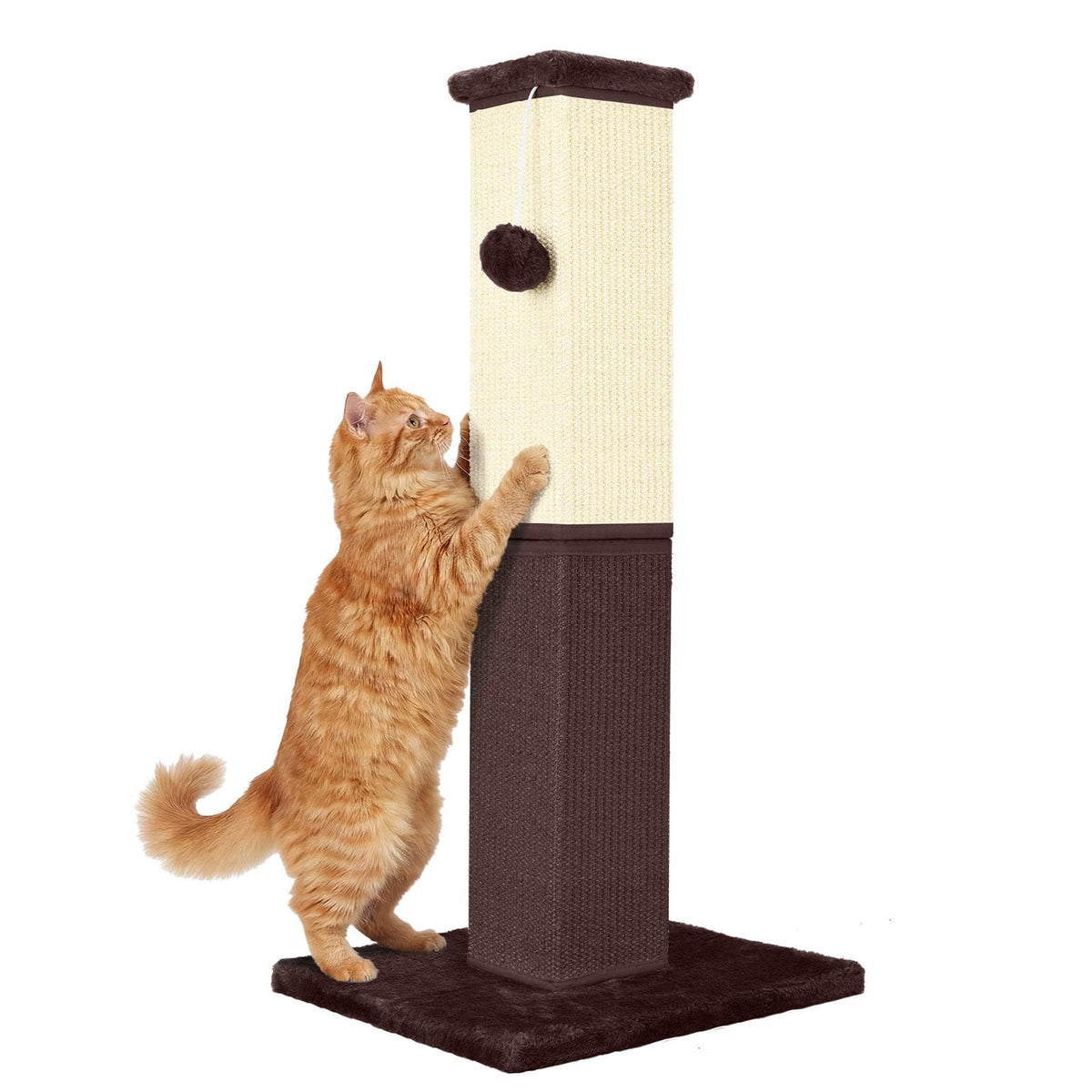 Cat Scratching Post for Indoor Cat, 32 Inch Large Cat Scratcher Grey