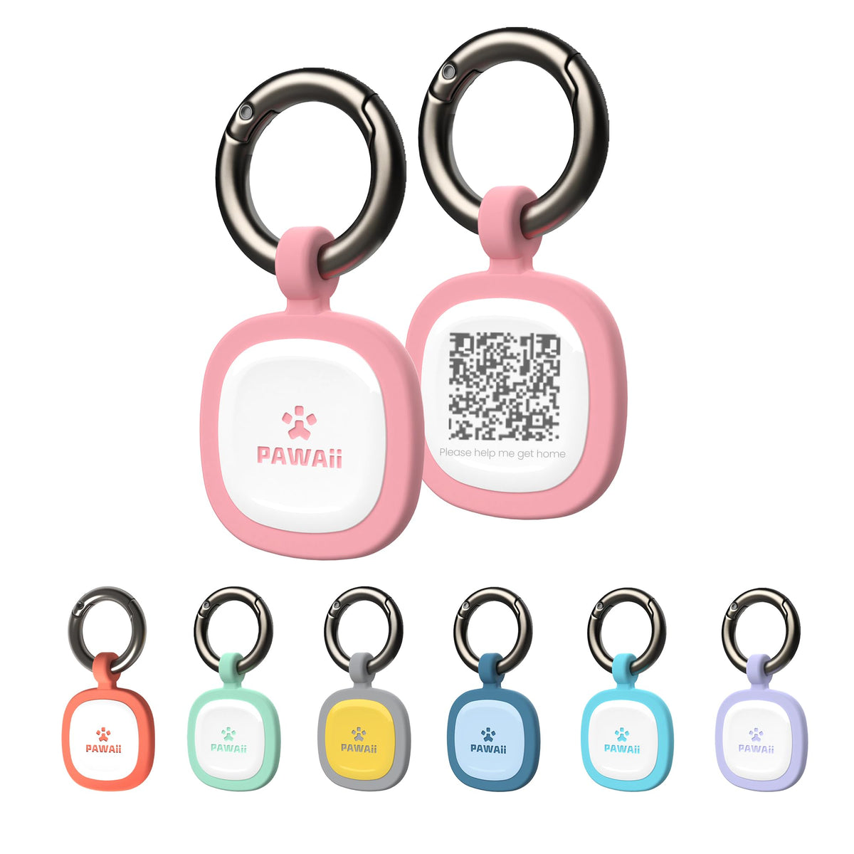 Pawaii Dog ID Tag, Silent Silicone QR Code Tag, Scan Alerts, No App, 1 Pack