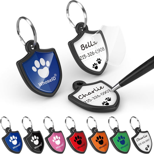 [Pack of 2] Dog Tags Personalized for Pets - Writeable Cat & Dog Name Tag