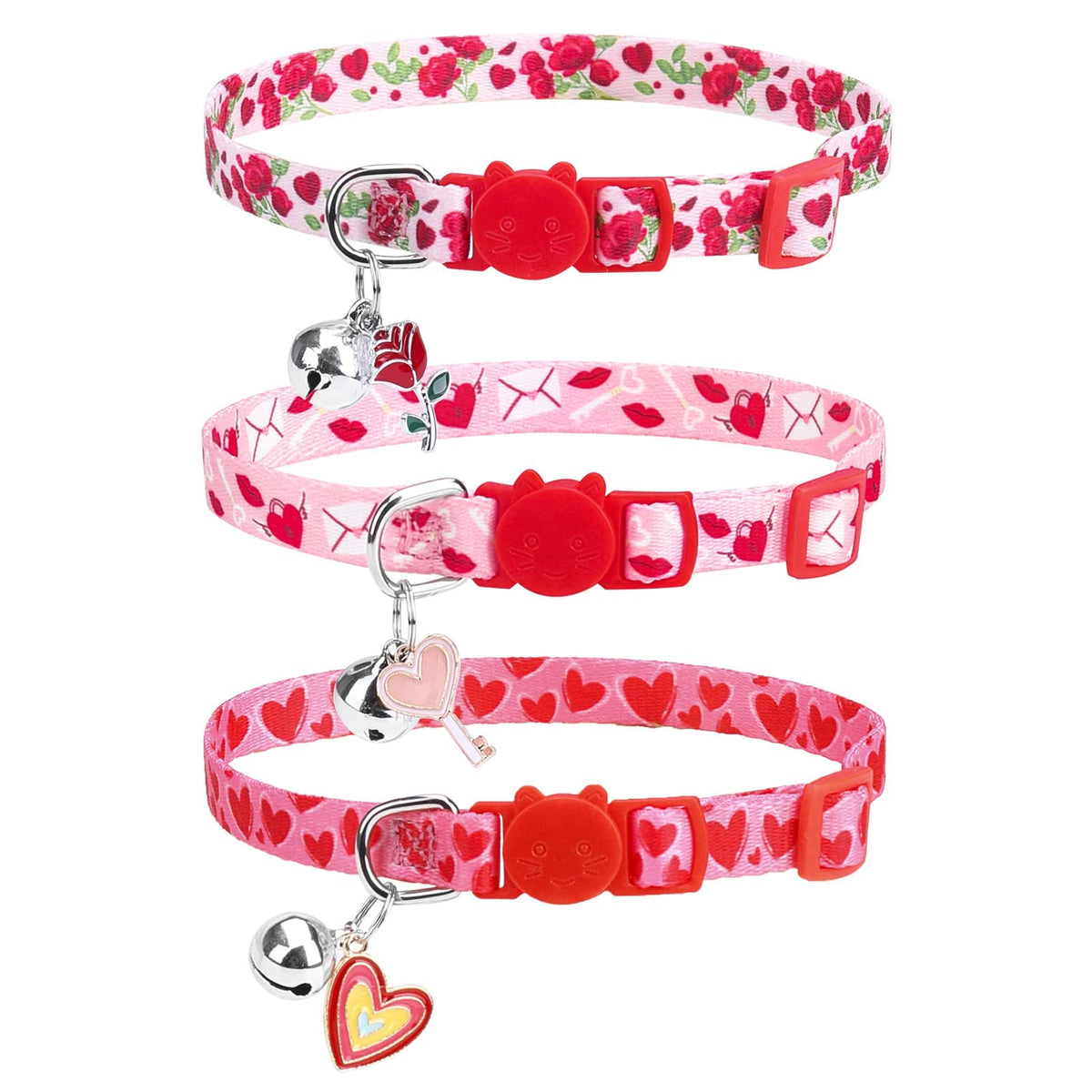 PUPTECK Cat Collar Breakaway with Bells, Kitten Outfit