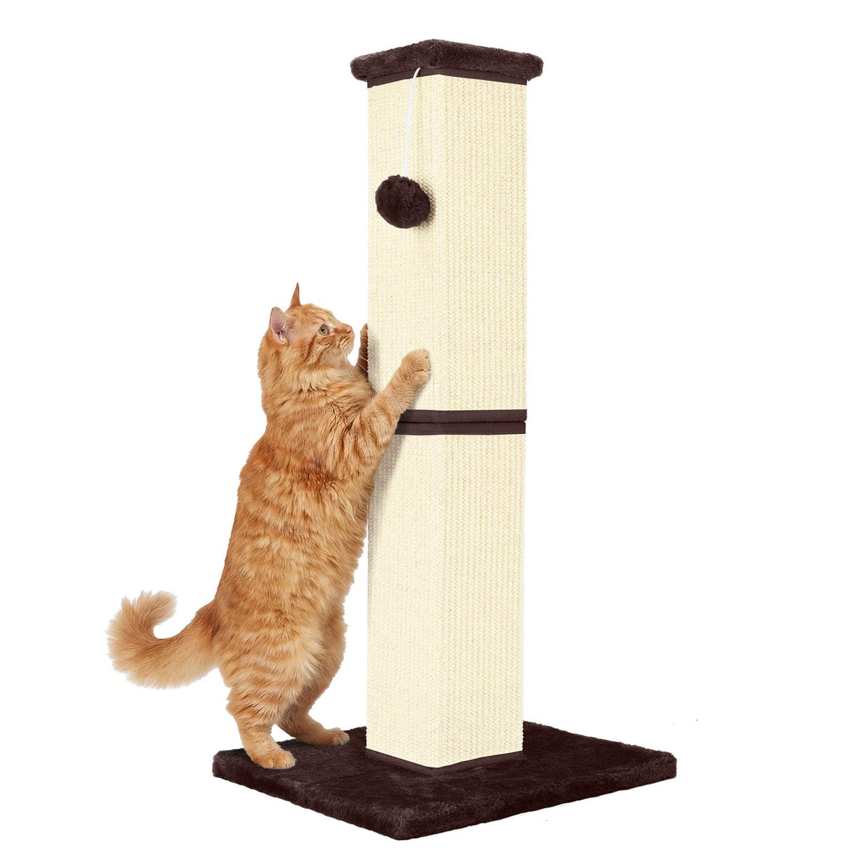Cat Scratching Post for Indoor Cat, 32 Inch Large Cat Scratcher Grey