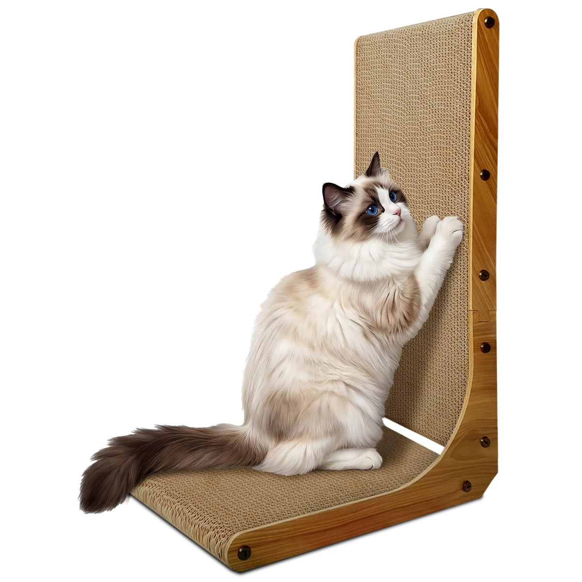 Cat Scratcher, L-Shaped Cat Scratching Pad with Box, 26 Inch, Large