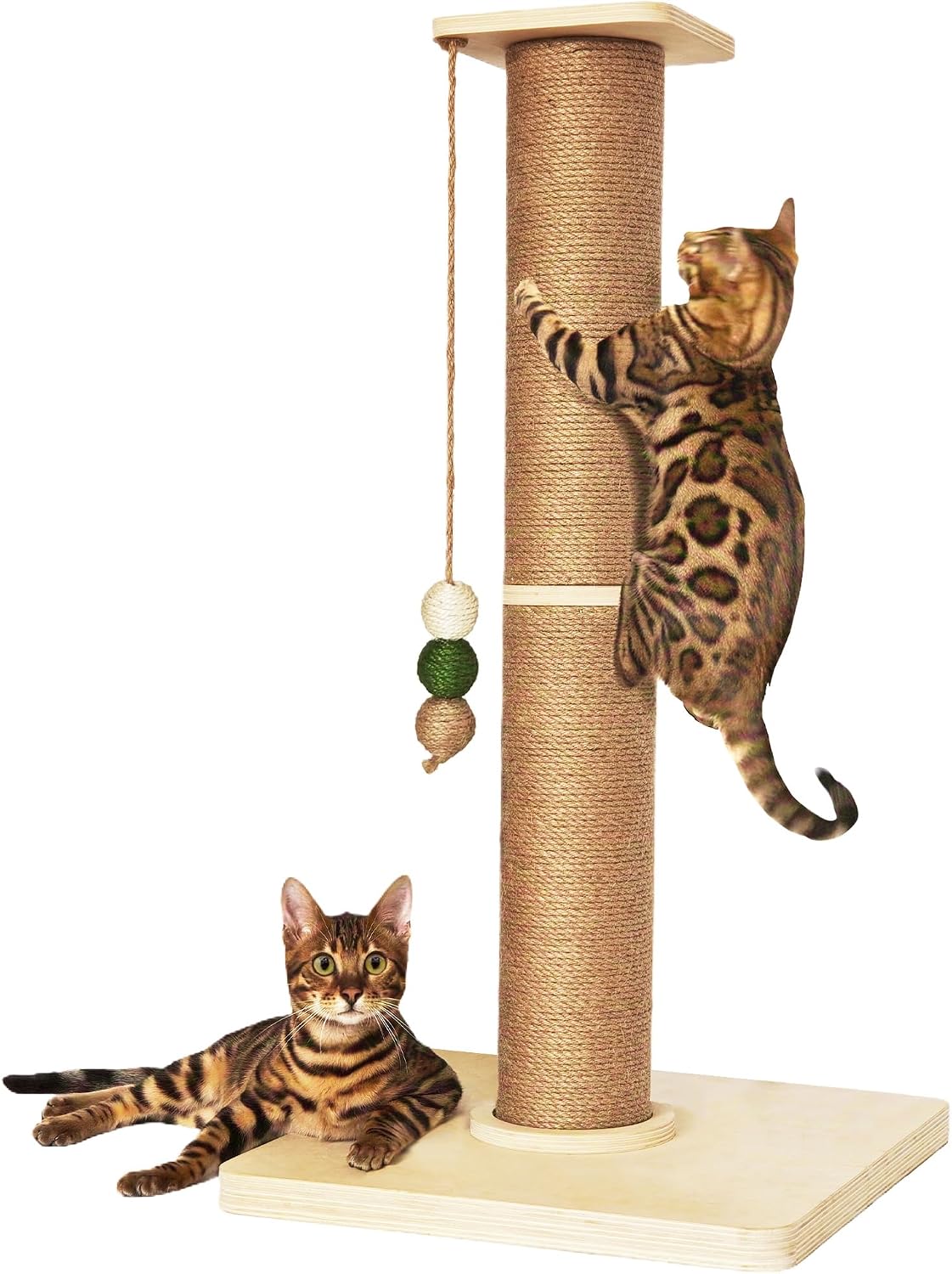 35" Tall Cat Scratching Post for Adult Cats, 4.7'' Diameter