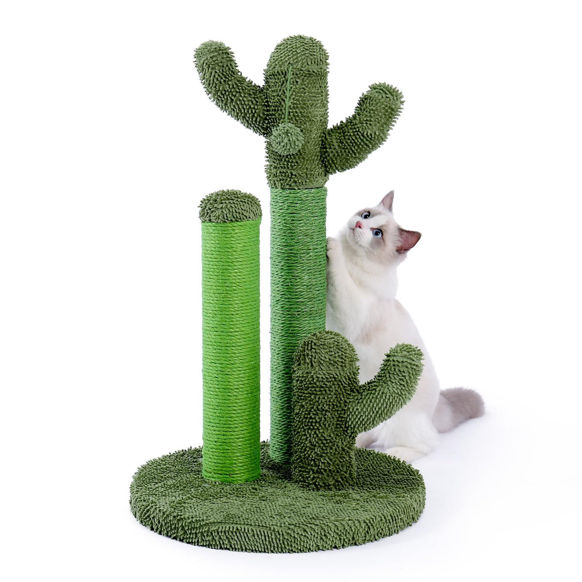 PAWZ Road Cactus Cat Scratching Post 27”Cat Scratcher with Toy Ball