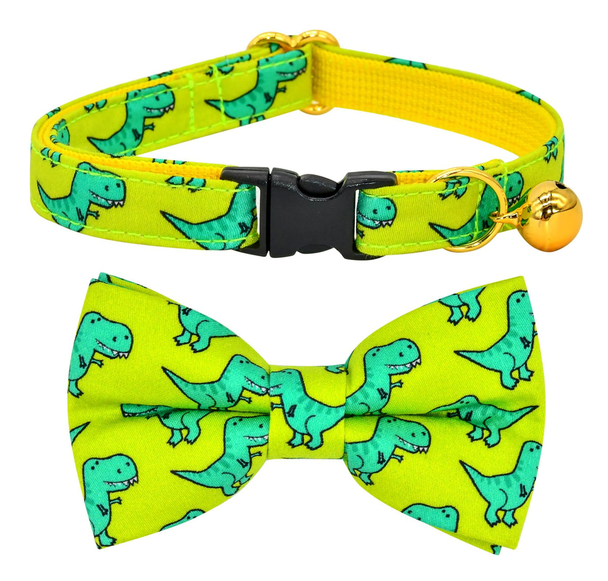 Cheese Cat Bow Tie Collar, Blue & Yellow Cheese Pattern, Wedding/Birthday/Festivals Cat Collar, Quick Release Safety Breakaway Collar