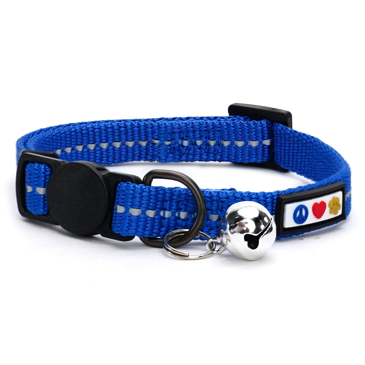 Pawtitas Reflective Red Cat Collar with Safety Buckle and Removable Bell for Kitten and Cats