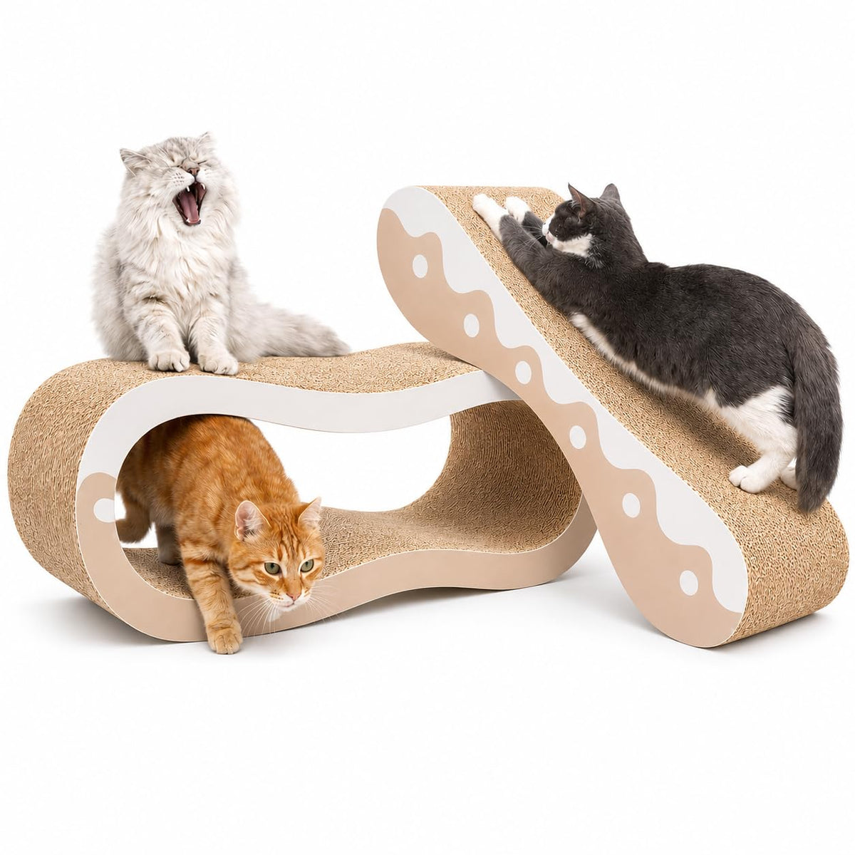 Simple Deluxe Cat Scratcher, 2 in 1 Cat Scratching Board, Cat Cardboard, Scratch Lounger, Large, 27.56 x9.45 x8.86 inch
