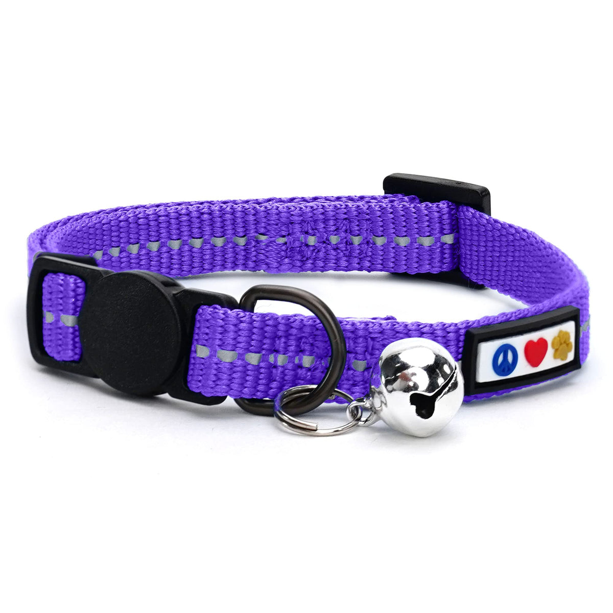 Pawtitas Reflective Red Cat Collar with Safety Buckle and Removable Bell for Kitten and Cats