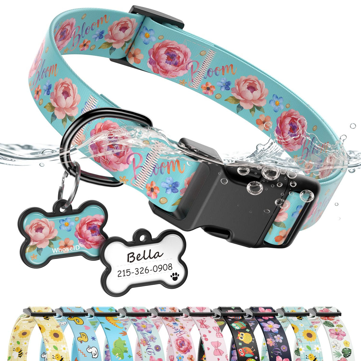 Personalized Dog Collar and Dog Tag Set,Comfortable for Small Medium Dogs