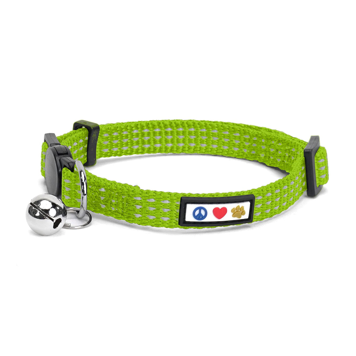 Pawtitas Reflective Red Cat Collar with Safety Buckle and Removable Bell for Kitten and Cats