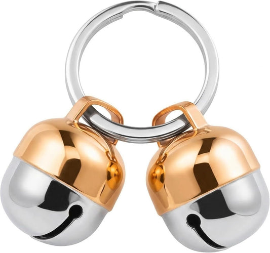 Beau's Bells 2 Extra Loud Cat & Dog Bells | Pet Tracker | Save Birds & Wildlife | Luxury Handmade Copper (Medium)