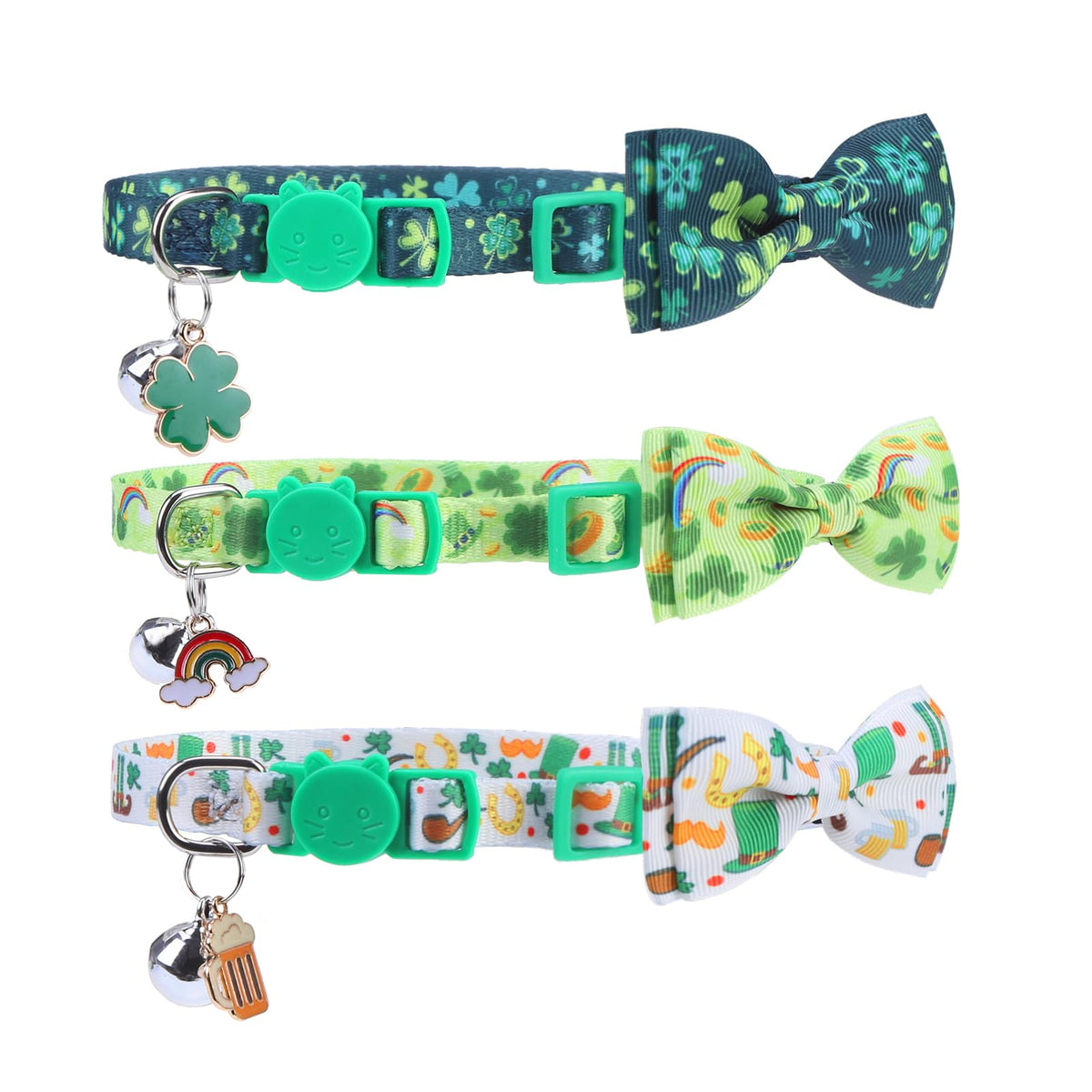 PUPTECK Cat Collar Breakaway with Bells, Kitten Outfit