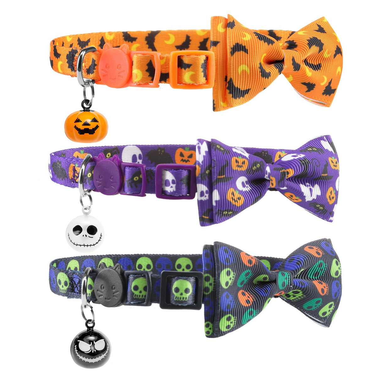 PUPTECK Cat Collar Breakaway with Bells, Kitten Outfit