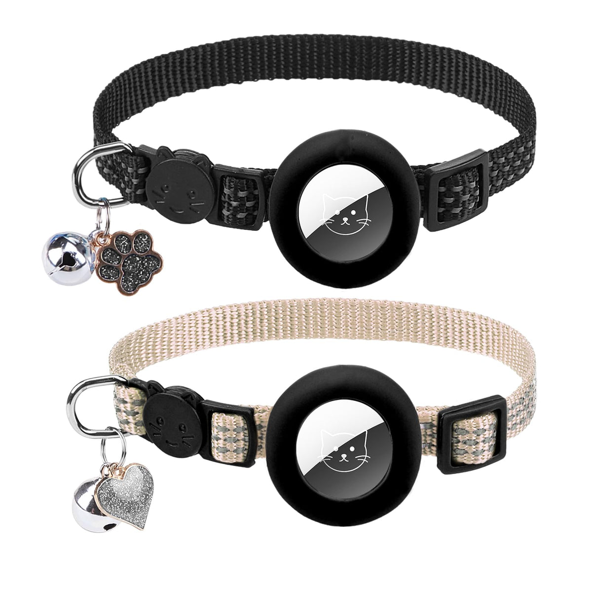 PUPTECK Cat Collar Breakaway with Bells, Kitten Outfit