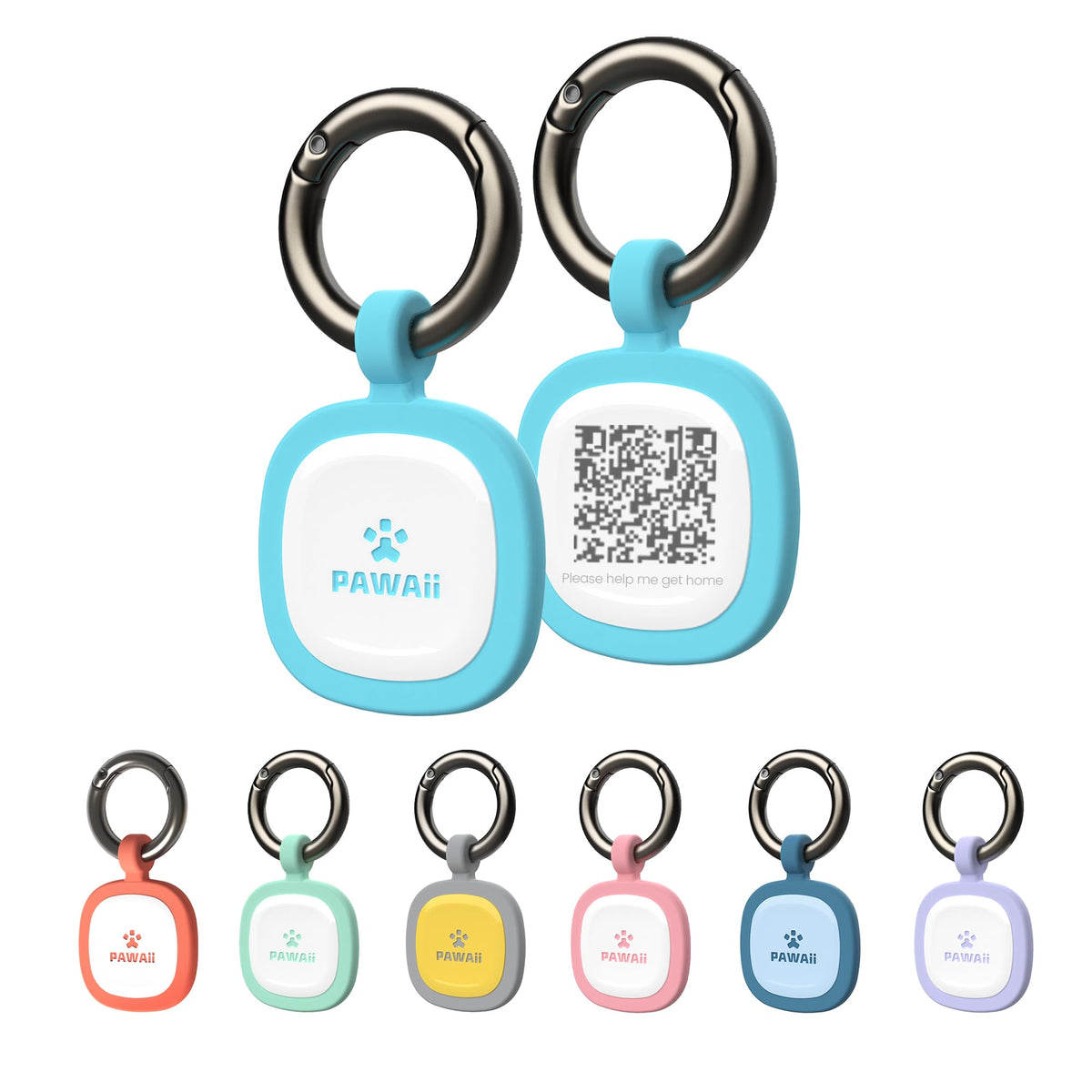 Pawaii Dog ID Tag, Silent Silicone QR Code Tag, Scan Alerts, No App, 1 Pack