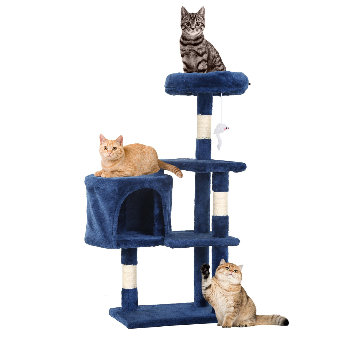 FDW | 54" Cat Tree Tower | Dark Gray | Multi-Level Indoor Activity Center