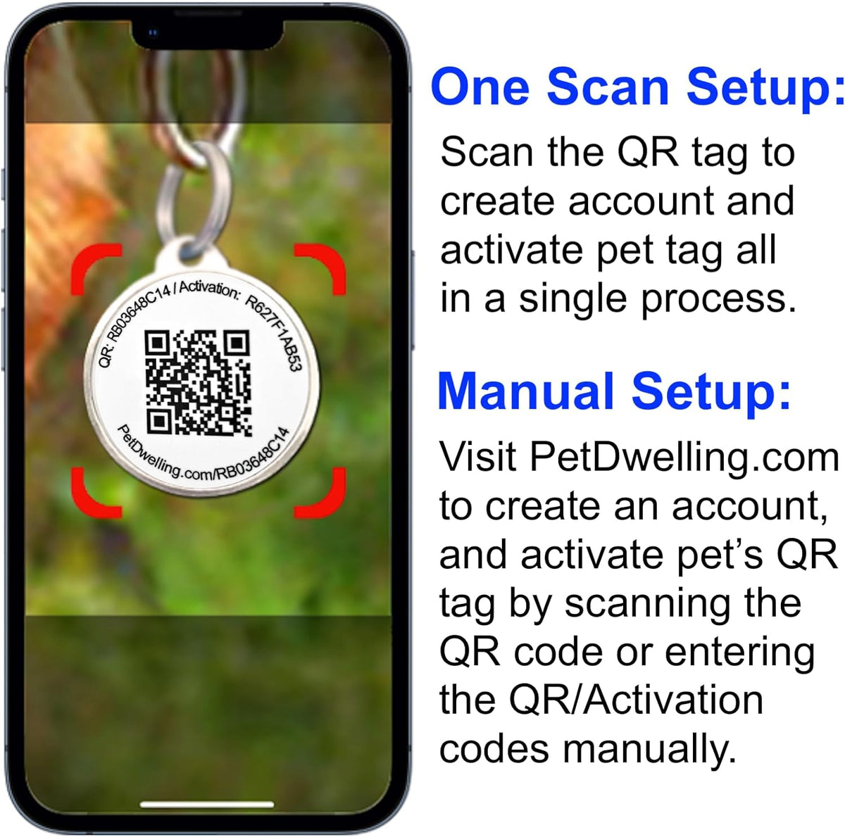 Pet Dwelling QR Pet Tag – Easy Scan Instant Location Alerts, Online Pet Profile with AI Feature for Dogs & Cats (Lux Gold White Paw)