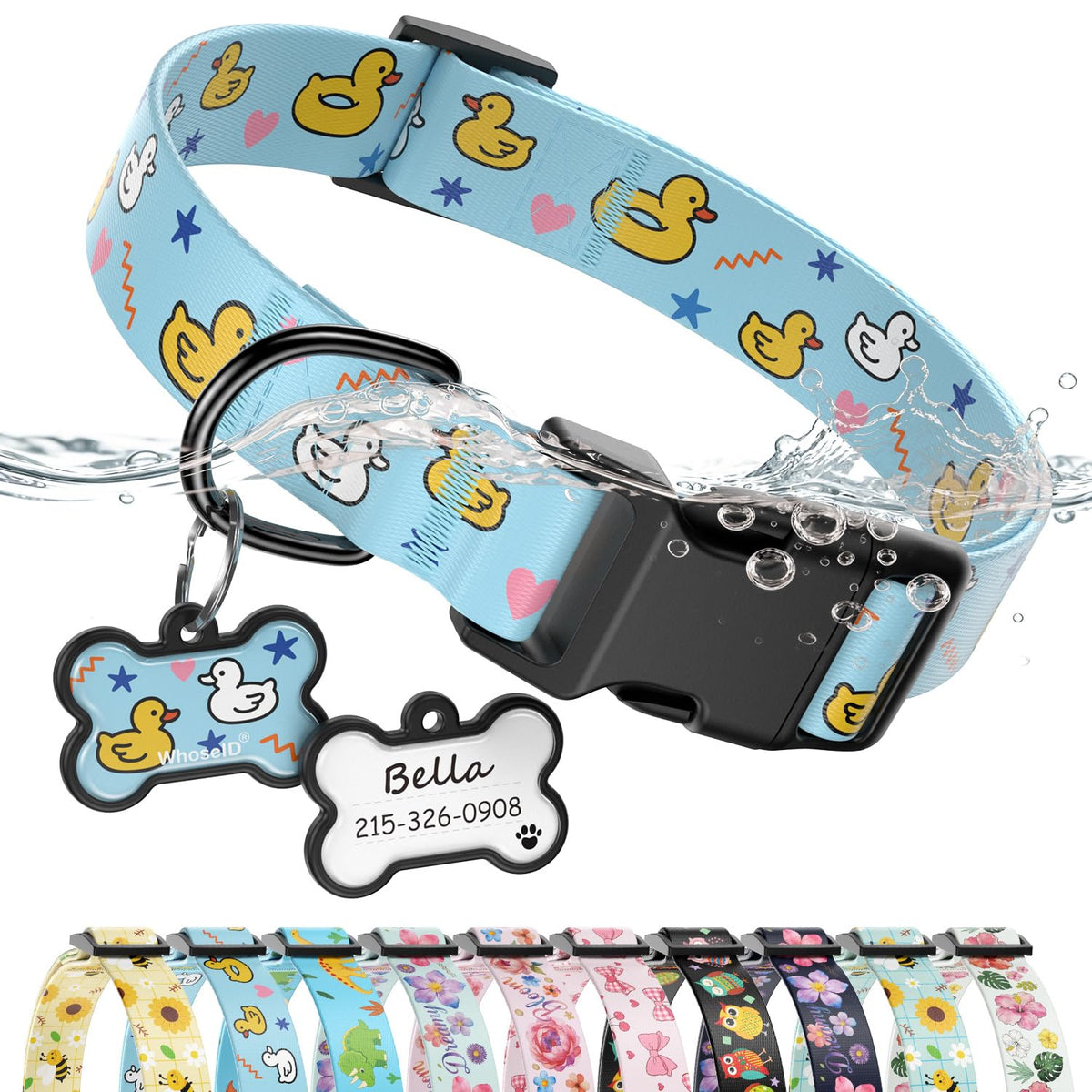 Personalized Dog Collar and Dog Tag Set,Comfortable for Small Medium Dogs