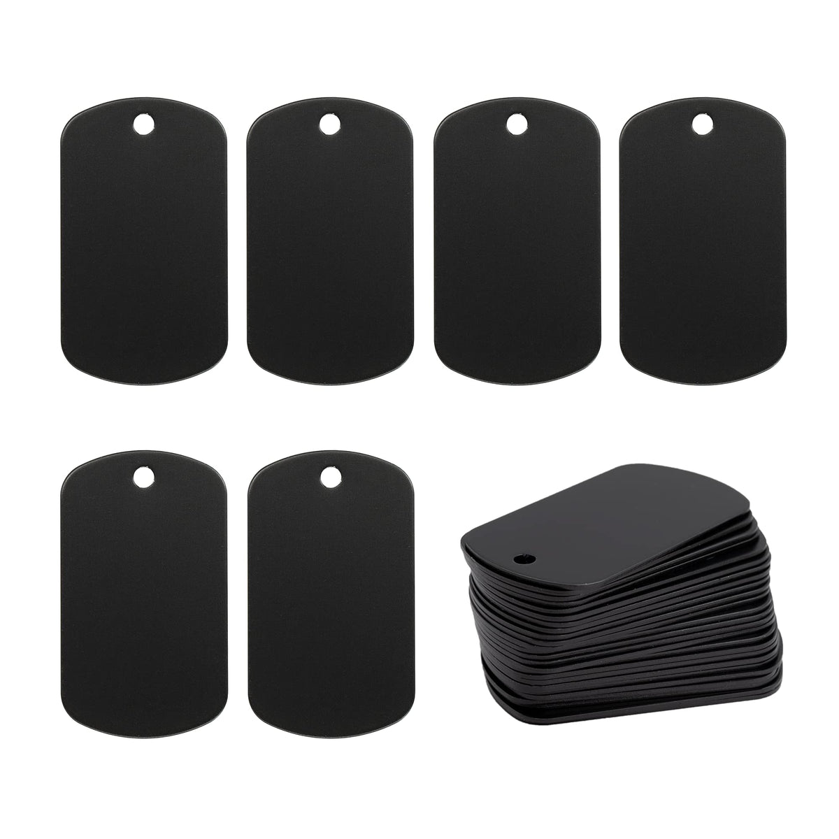 Aluminum Blank Tags Stamping Blanks 25 Pack (Red)