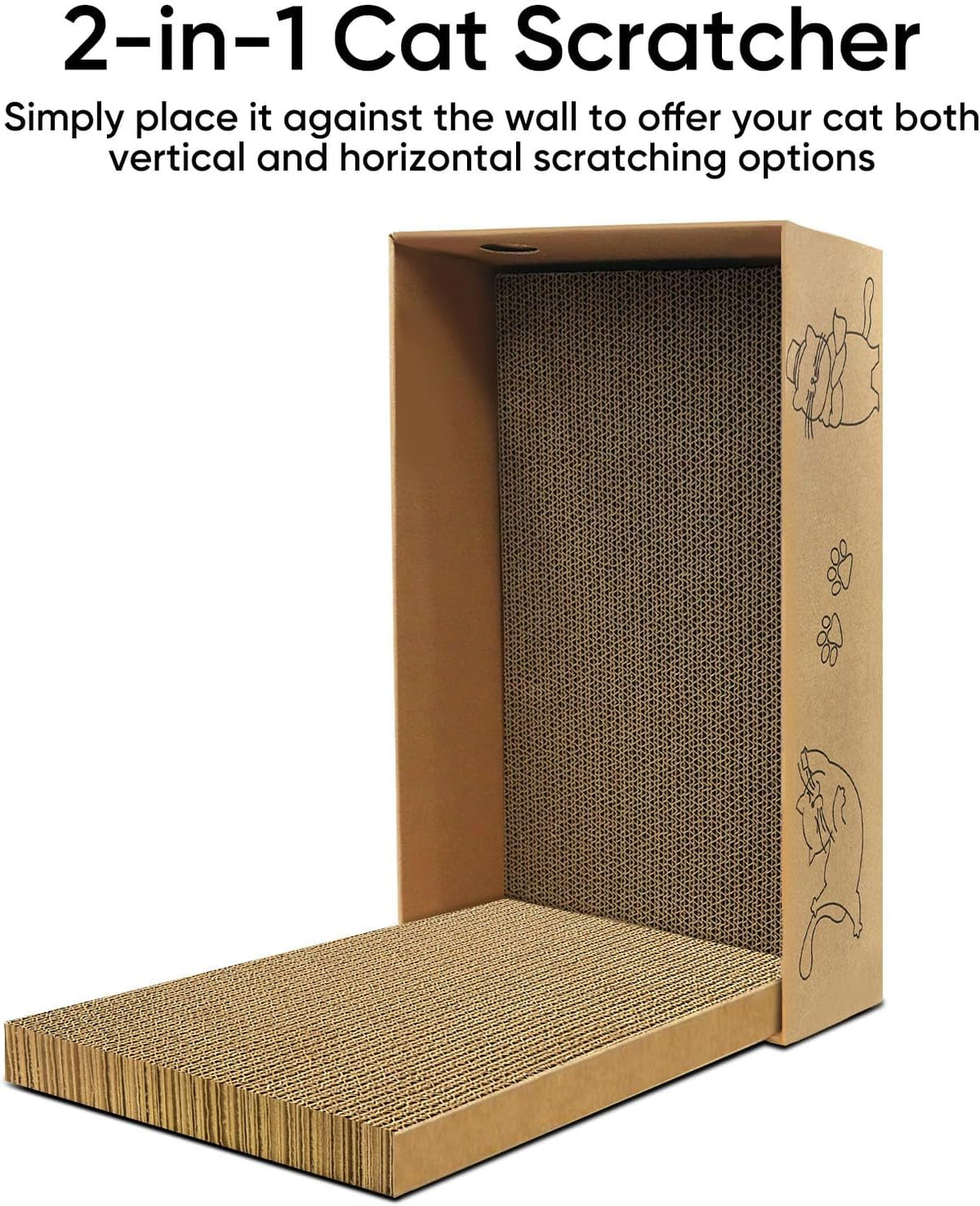 Cat Scratcher, 5 Packs in 1 Cardboard Box Cat Scratching Pad, Large