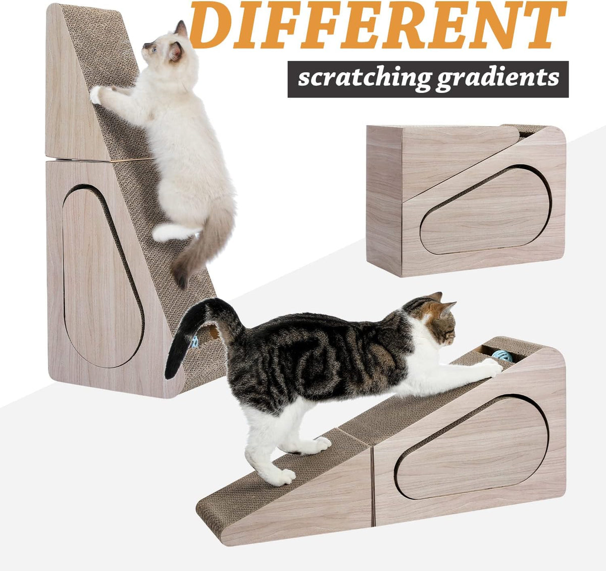 PAWZ Road 28.3" Cardboard Cat Scratcher Triangle 2 in 1 Cat Scratching Ramp