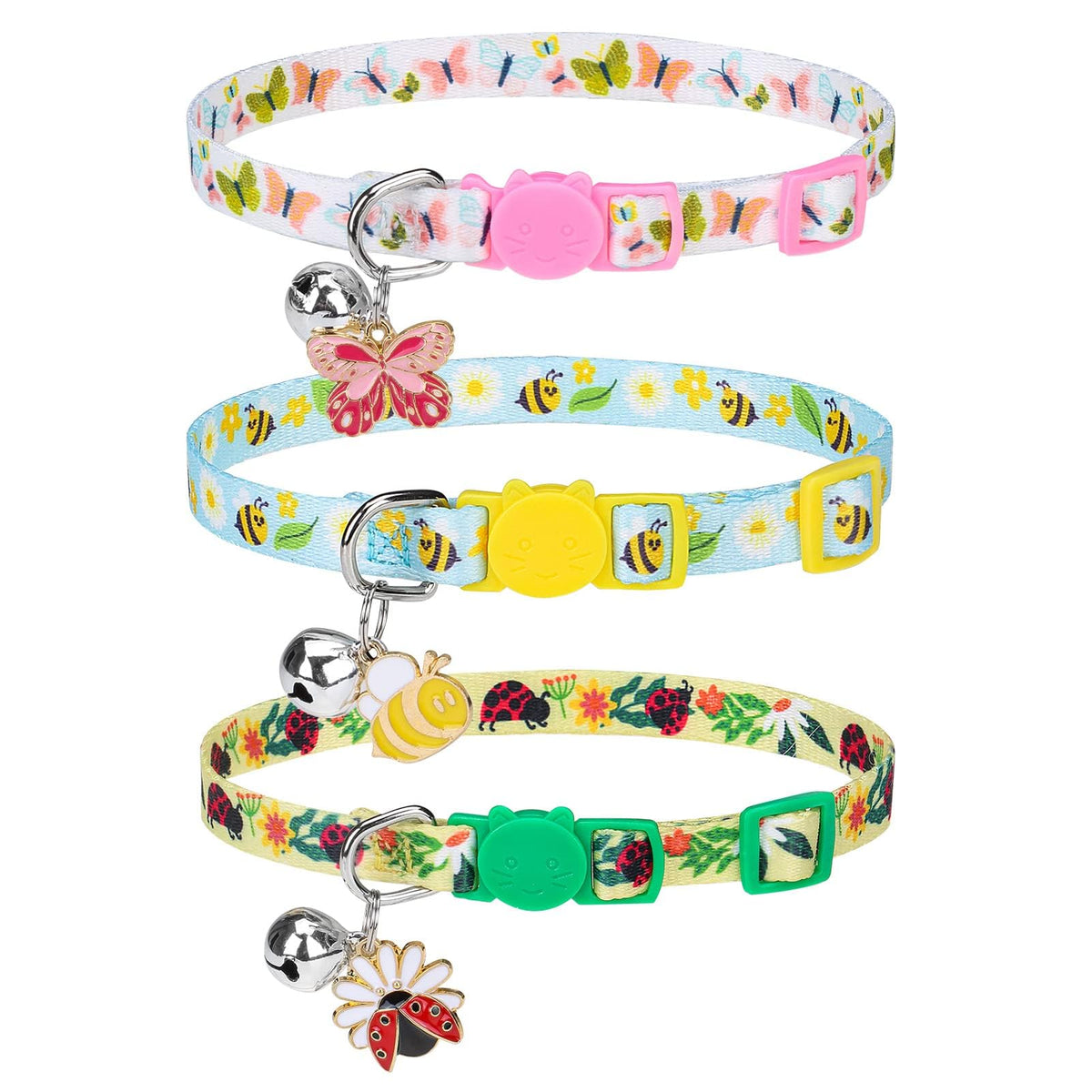 PUPTECK Cat Collar Breakaway with Bells, Kitten Outfit