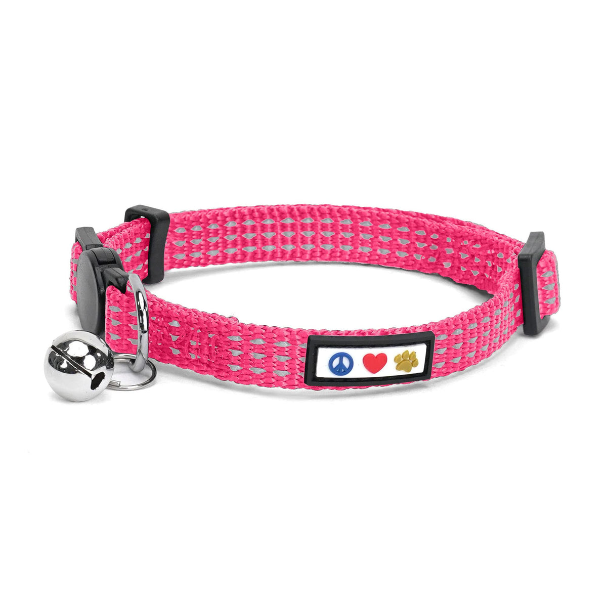 Pawtitas Reflective Red Cat Collar with Safety Buckle and Removable Bell for Kitten and Cats