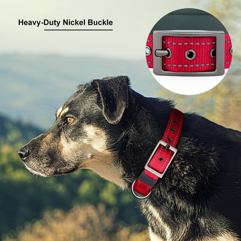 Personalized Dog Collar with Name and Number for Large Medium Small Dogs