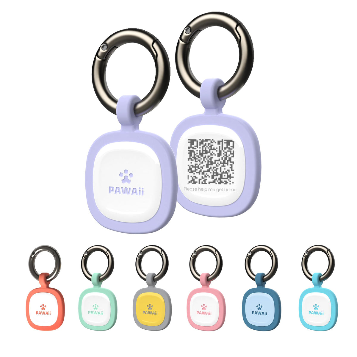 Pawaii Dog ID Tag, Silent Silicone QR Code Tag, Scan Alerts, No App, 1 Pack