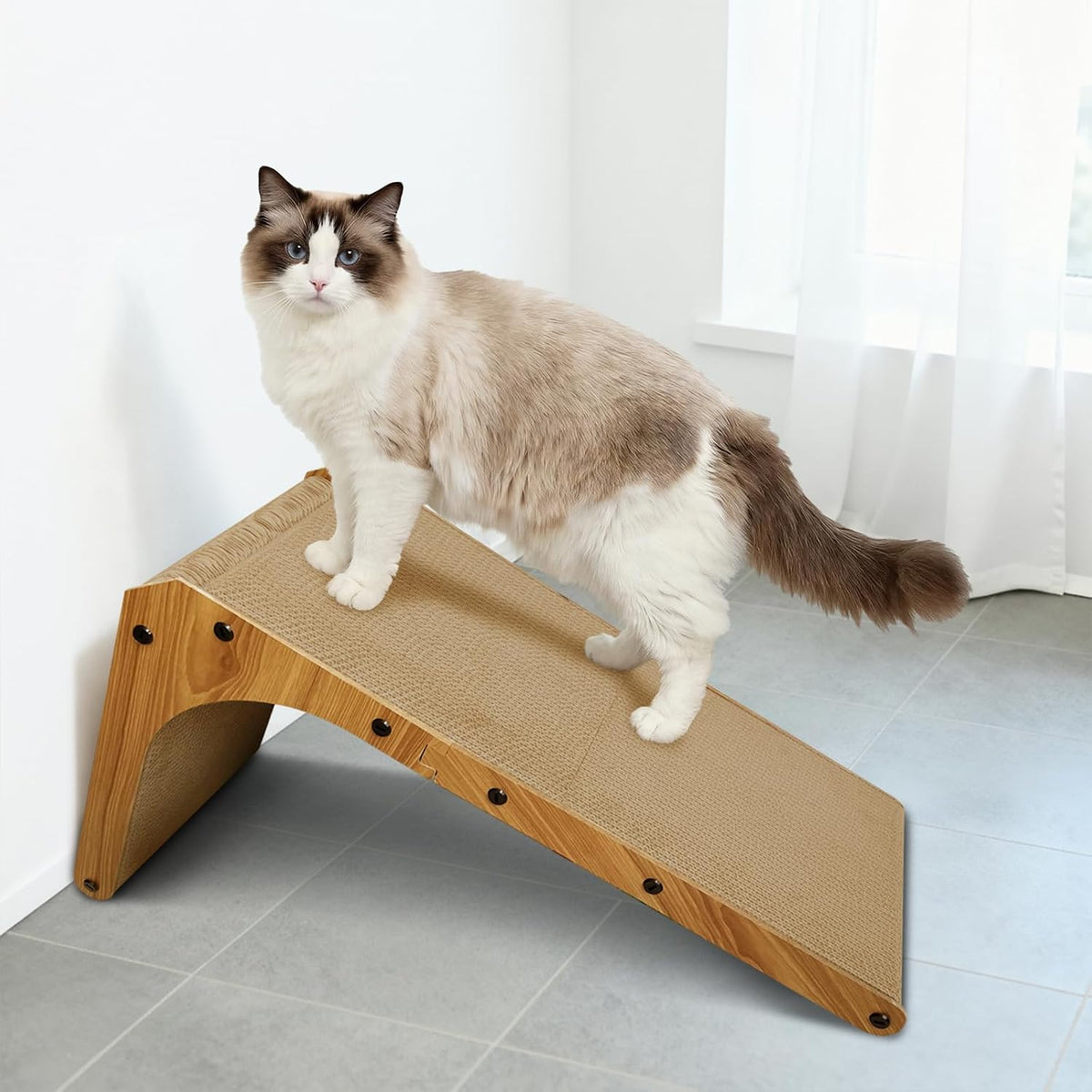 Cat Scratcher, L-Shaped Cat Scratching Pad with Box, 26 Inch, Large