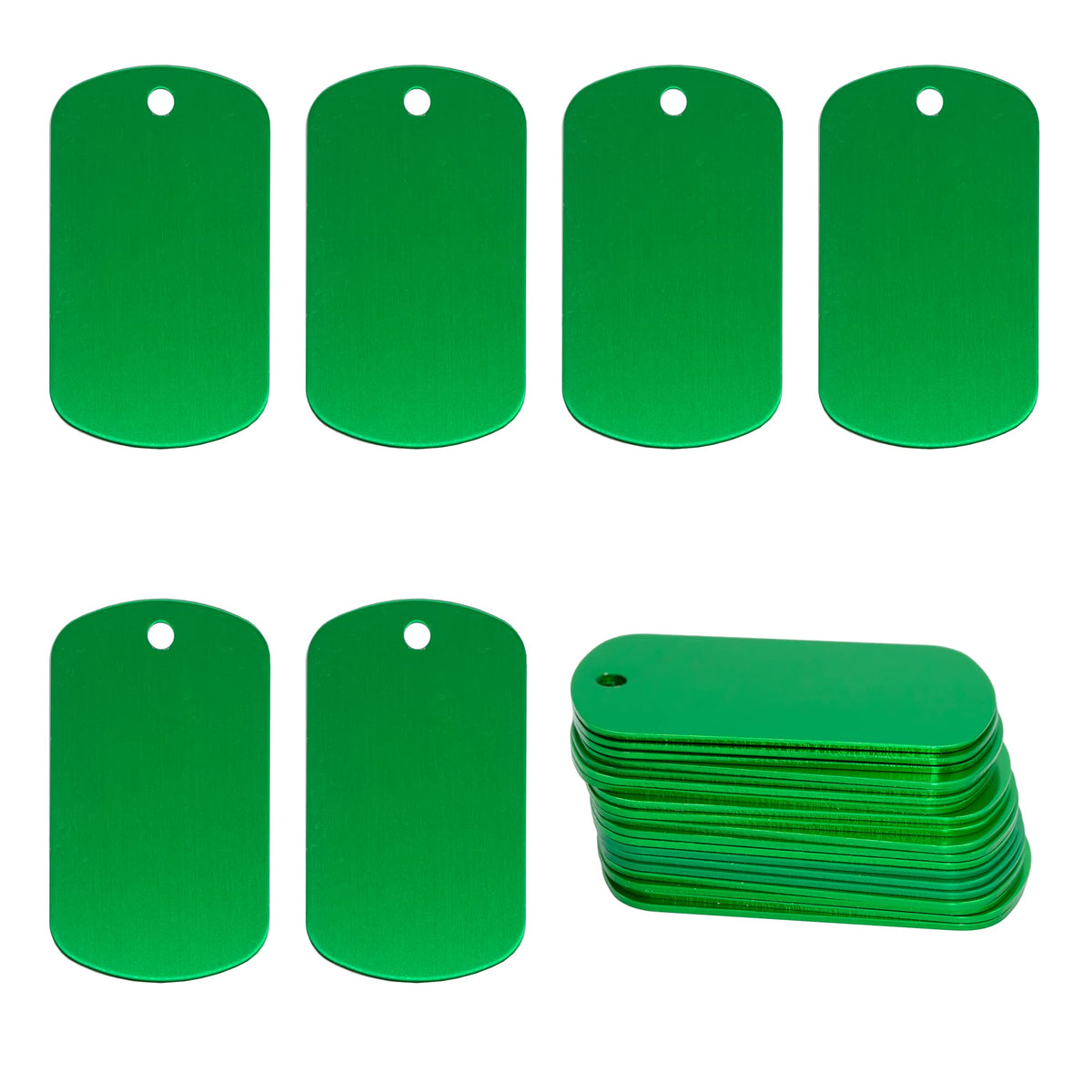 Aluminum Blank Tags Stamping Blanks 25 Pack (Red)