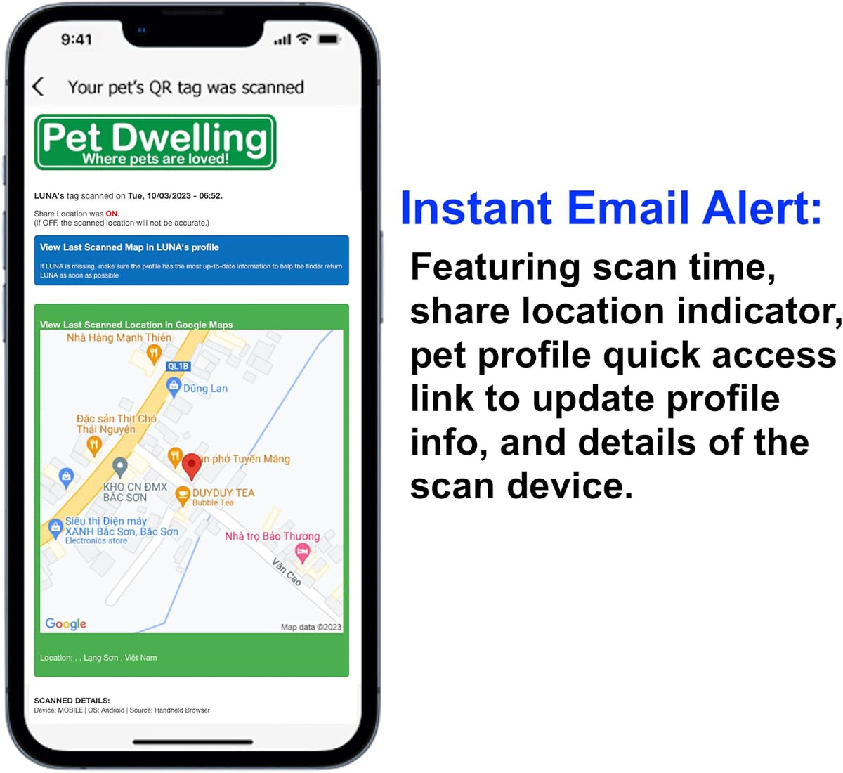 Pet Dwelling Easy Scan QR Code Pet ID Tag for Dogs & Cats | Instant Owner Contact | Real-Time Scan Alerts | Digital Pet Profile | Lost Pet Identification