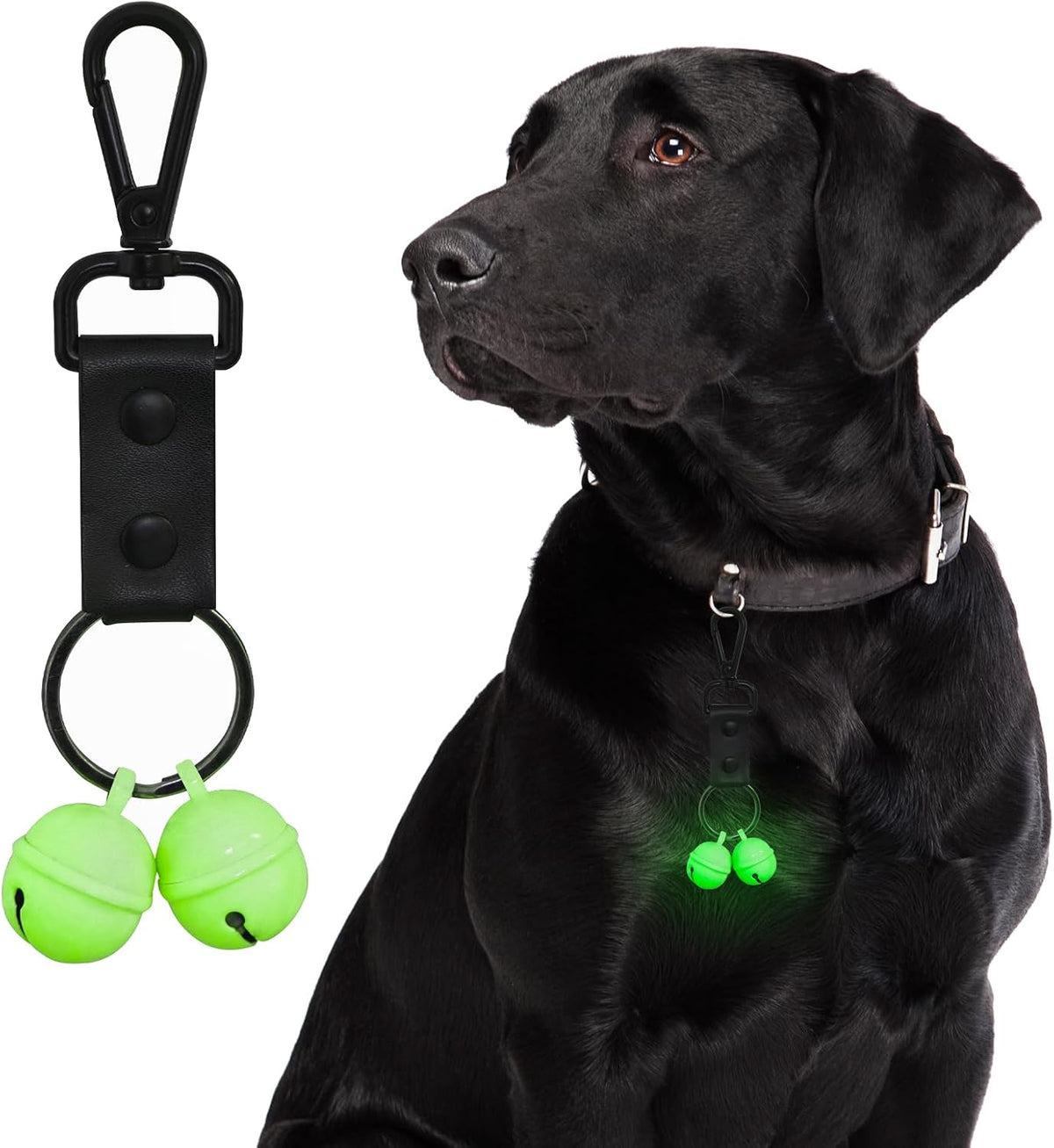 Bells for Dog Collar, Glow Bell for Medium to Large Dogs, Easy Clip Clasp, Extra Loud Pet Tracker & Save Wildlife, Durable Copper Bells (Small-medium breed)