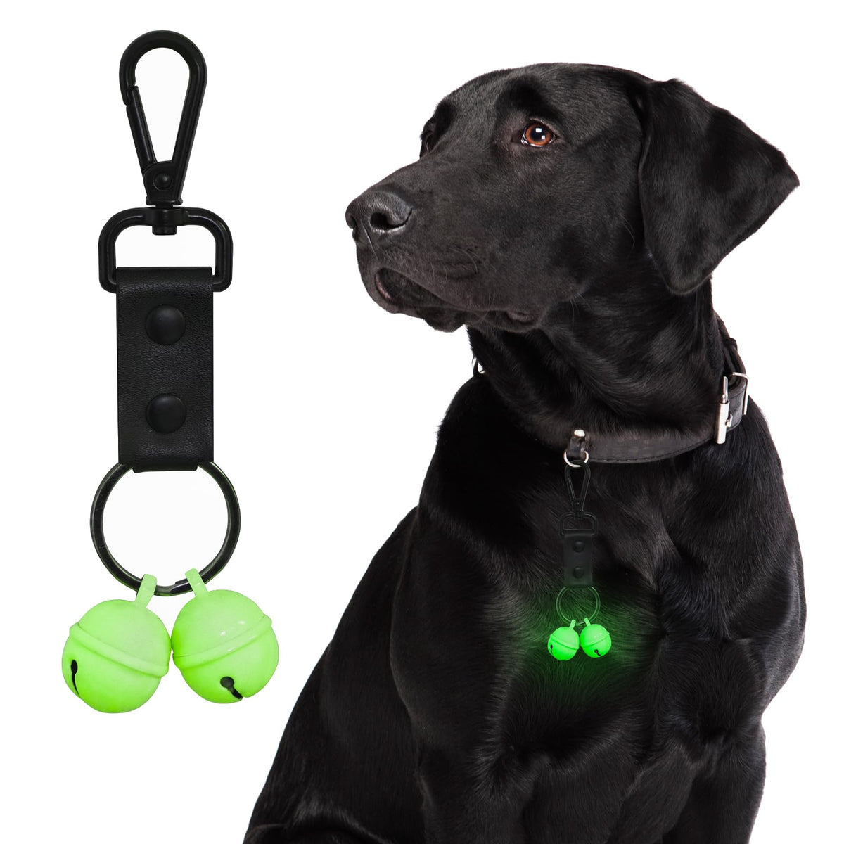Bells for Dog Collar, Glow Bell for Medium to Large Dogs, Easy Clip Clasp, Extra Loud Pet Tracker & Save Wildlife, Durable Copper Bells (Small-medium breed)