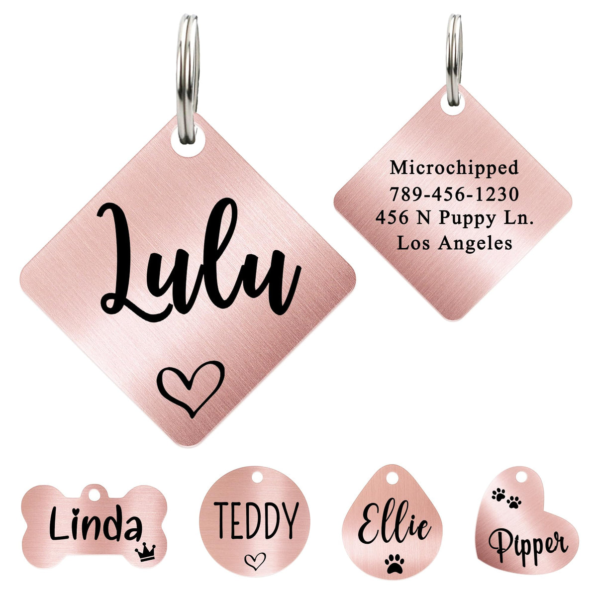 Ultra Joys Personalized Dog Cat ID Tag - Silver Round, Custom Your Own