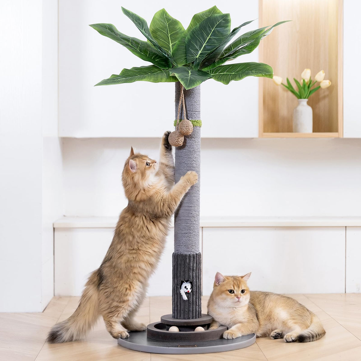 Woochpet Tall Cat Scratching Post,Cat Toys,Cat Scratcher Tree for Large Cat