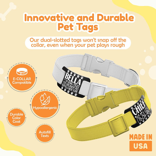 Dog Collar Tag Personalized Silicone Dog Tag Personalized for Pets Custom Pet Name Tags