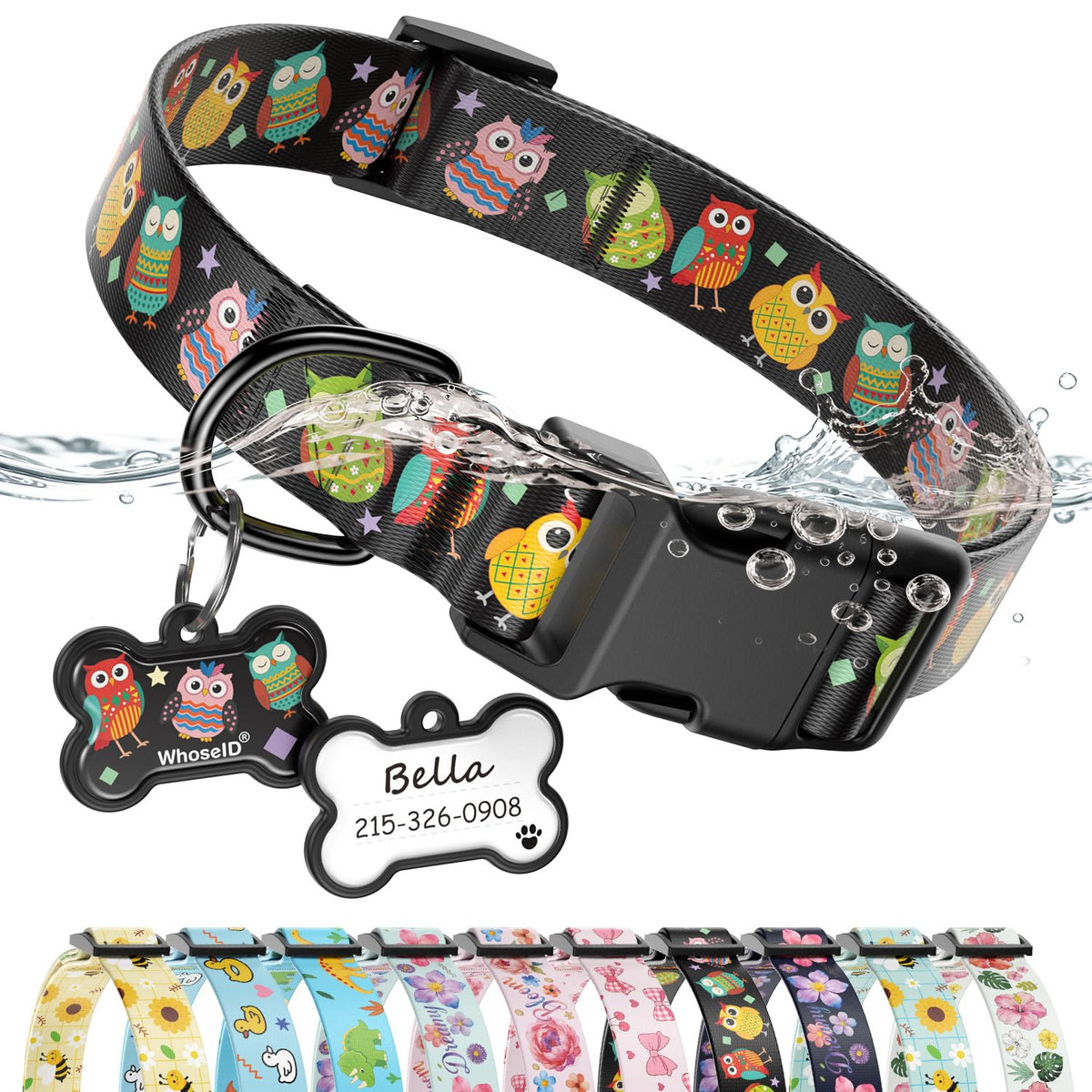 Personalized Dog Collar and Dog Tag Set,Comfortable for Small Medium Dogs