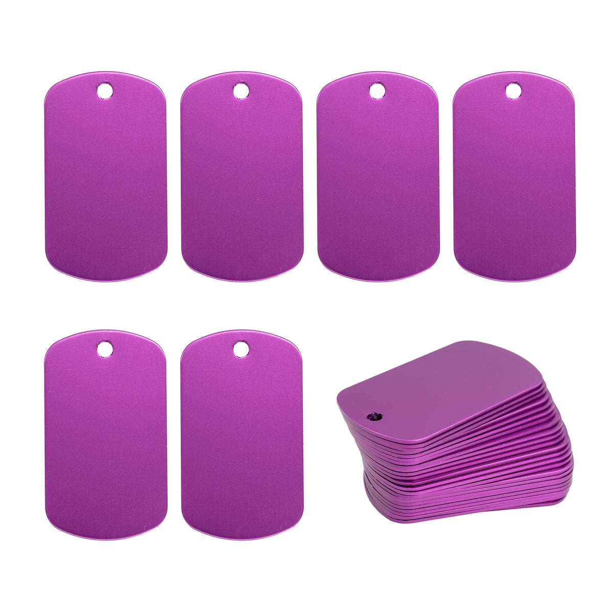 Aluminum Blank Tags Stamping Blanks 25 Pack (Red)